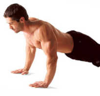 Схема отжиманий от пола для начинающих