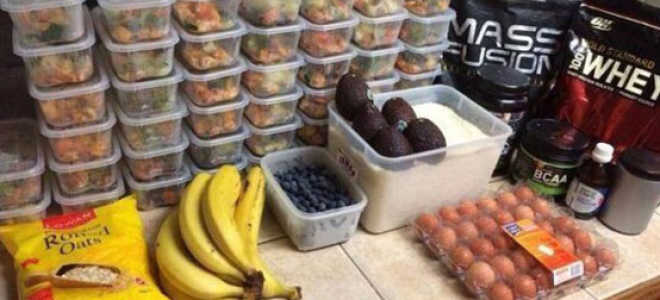 Меню на день бодибилдера